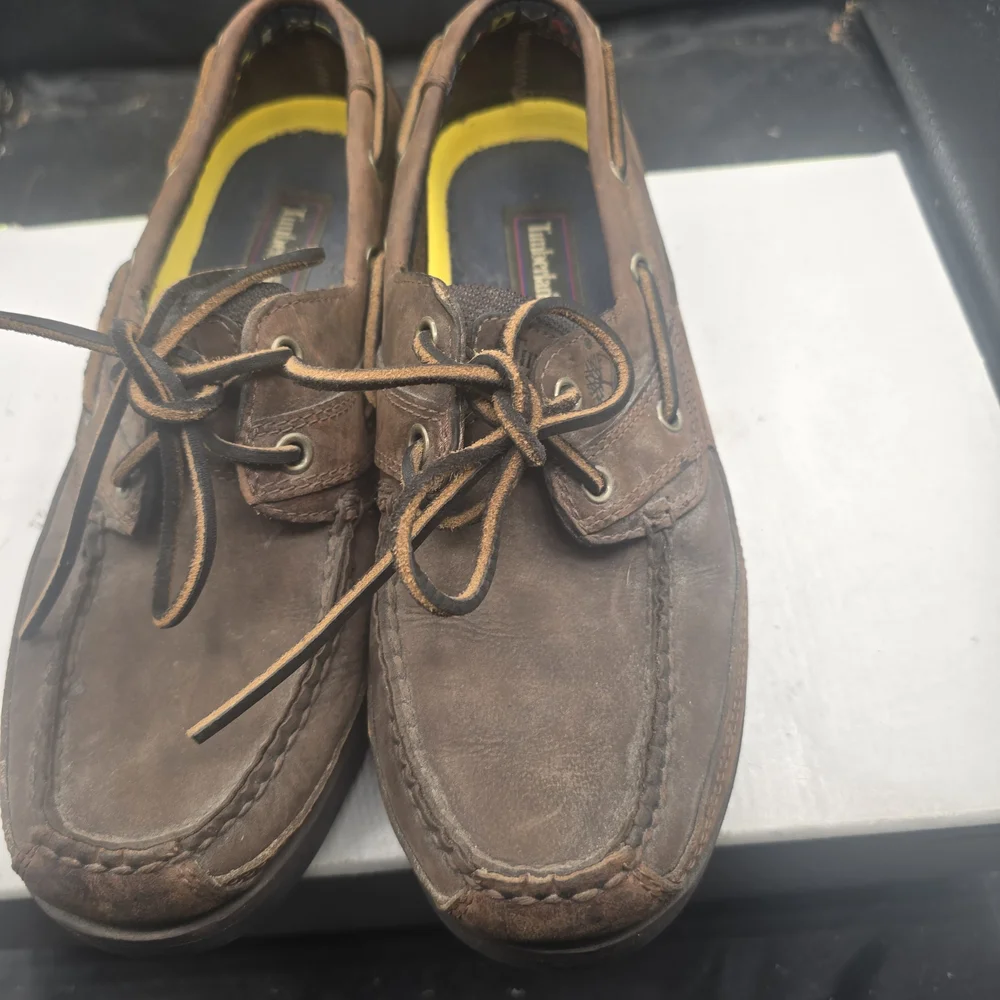 Timberland Men's Brown Leather‎ Boat Shoes
